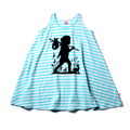 Littlehorn Alice Dress Blue and White Stripe